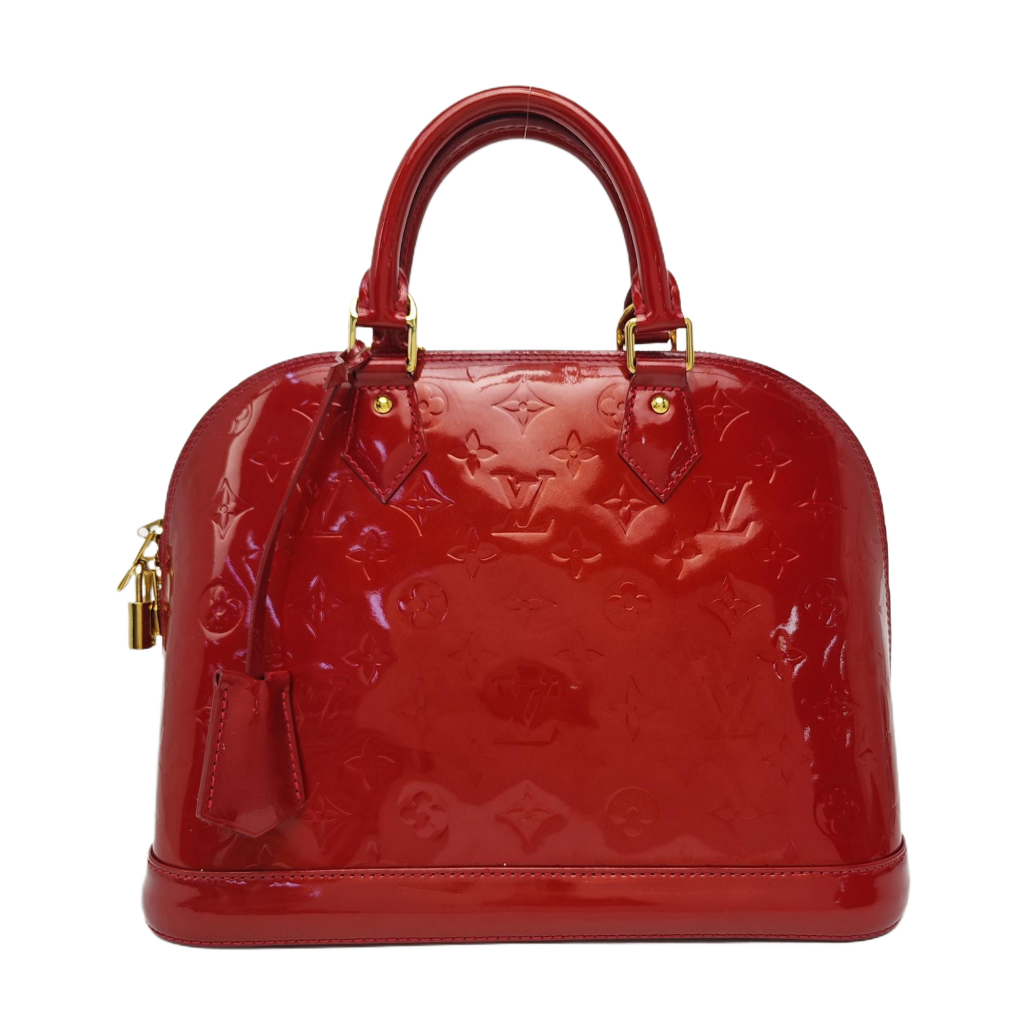 ALMA PM Monogram Patent Leather Red