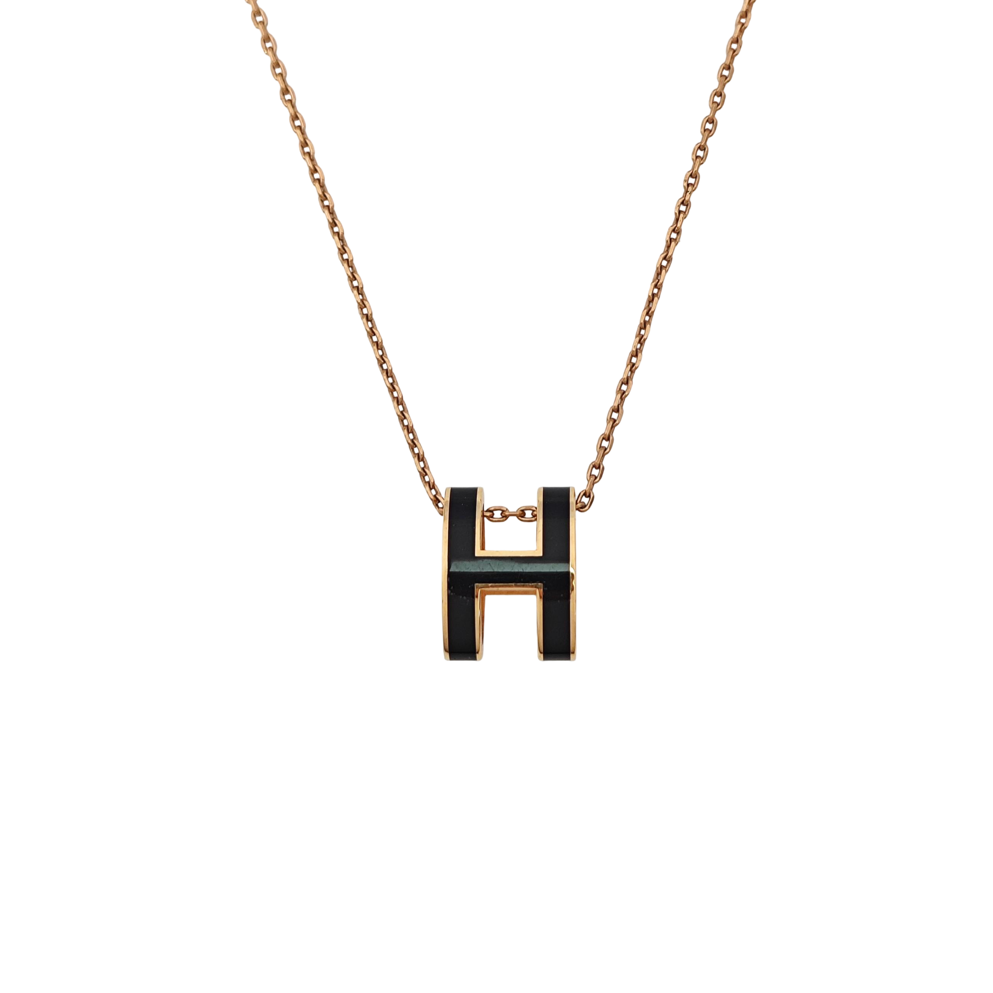 Pop H Metal Rose Gold Necklace
