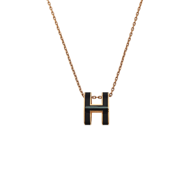 Pop H Metal Rose Gold Necklace