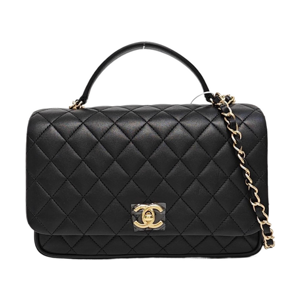 WOC Quilted Lambskin Black