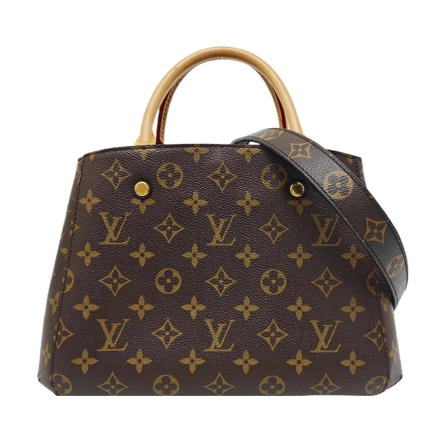 MONTAIGNE Monogram Coated Canvas Brown
