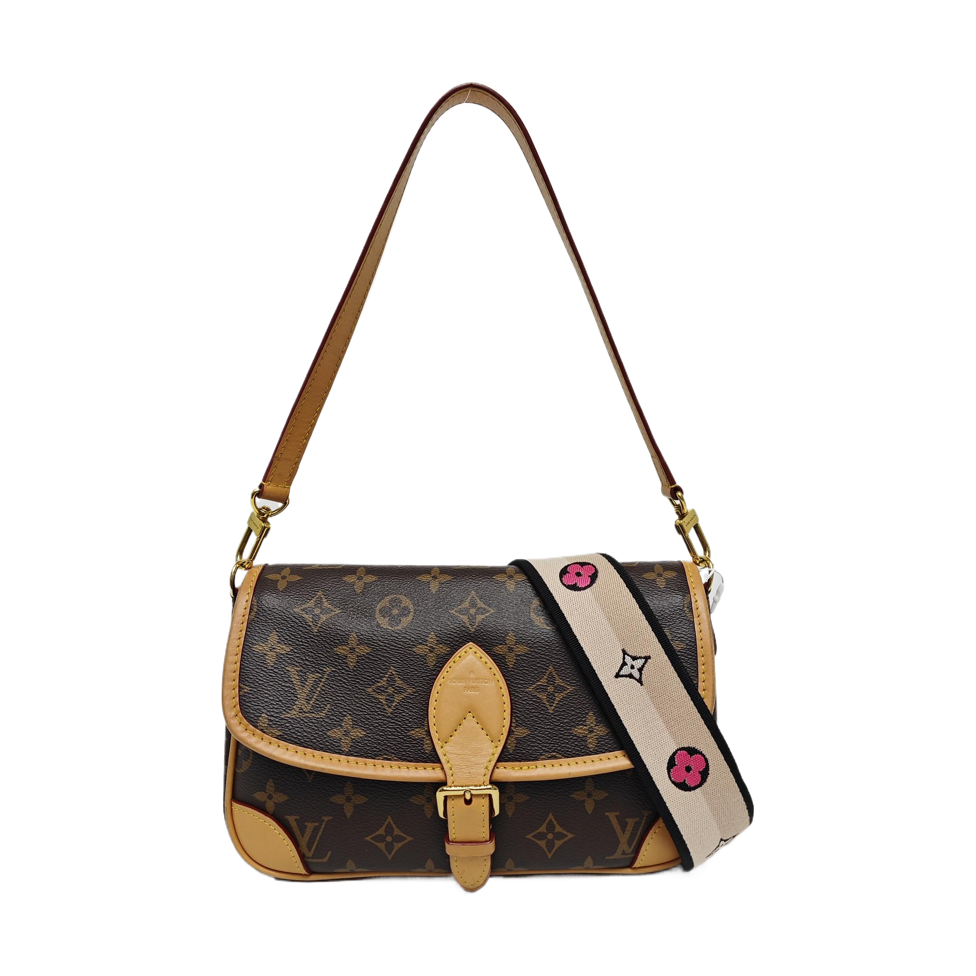 DIANE Monogram Coated Canvas Brown