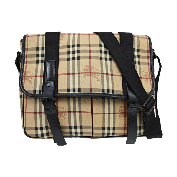 Coated Canvas Shoulder Bag Beige