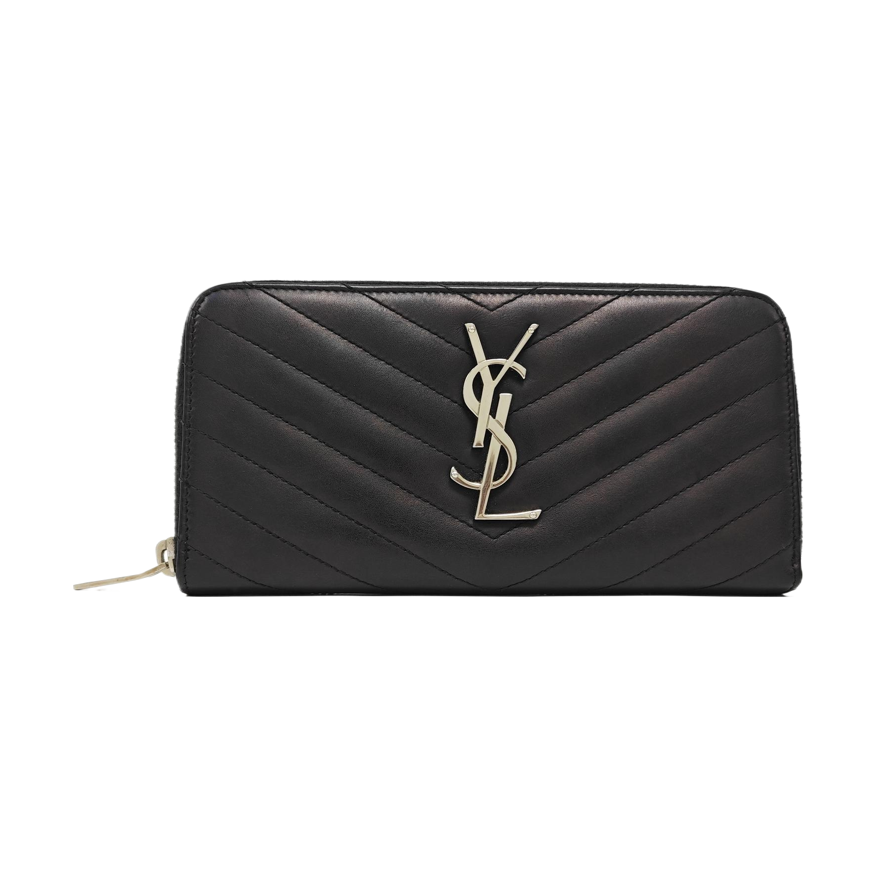 MONOGRAM Chevron Calfskin Black Wallet