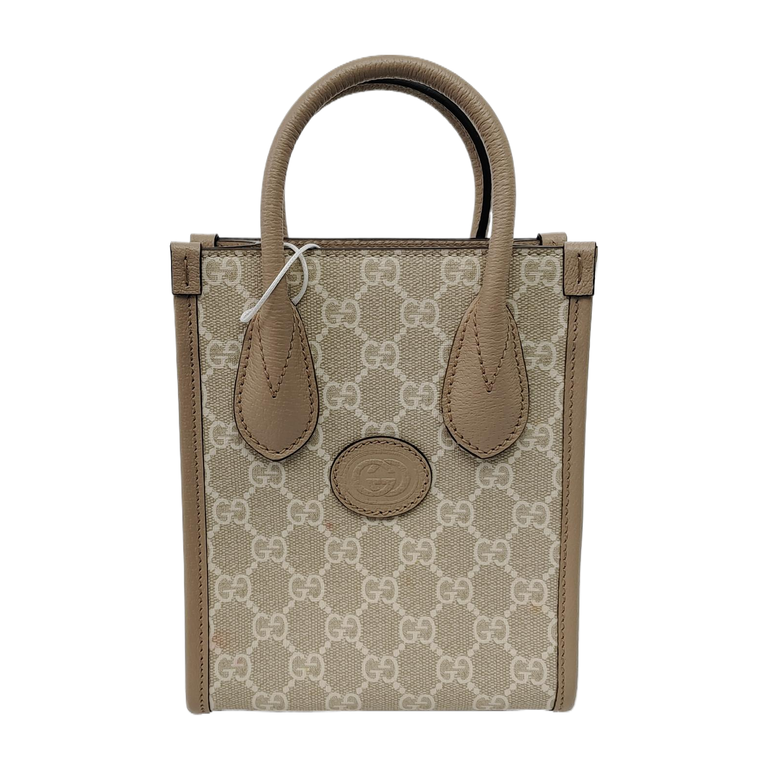 Retro Mini Monogram Coated Canvas Beige