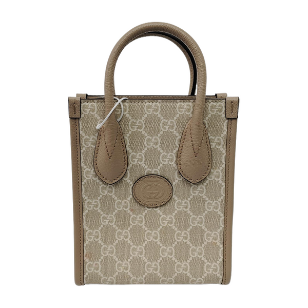 Retro Mini Monogram Coated Canvas Beige