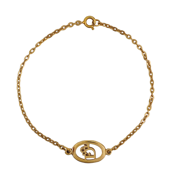 Dior Oblique Metal Gold Bracelet