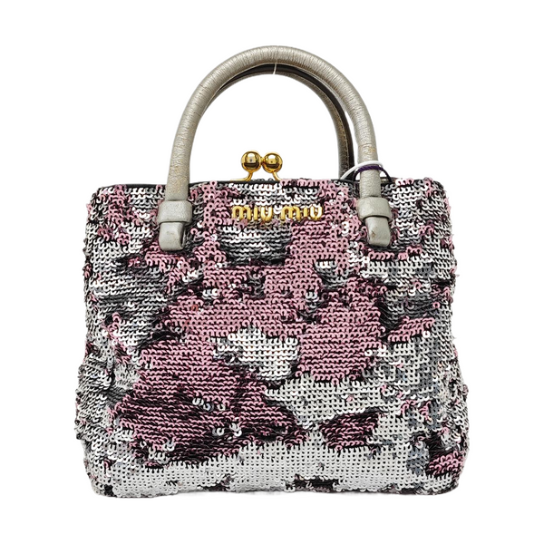 Special Material Top Handle Bag Silver