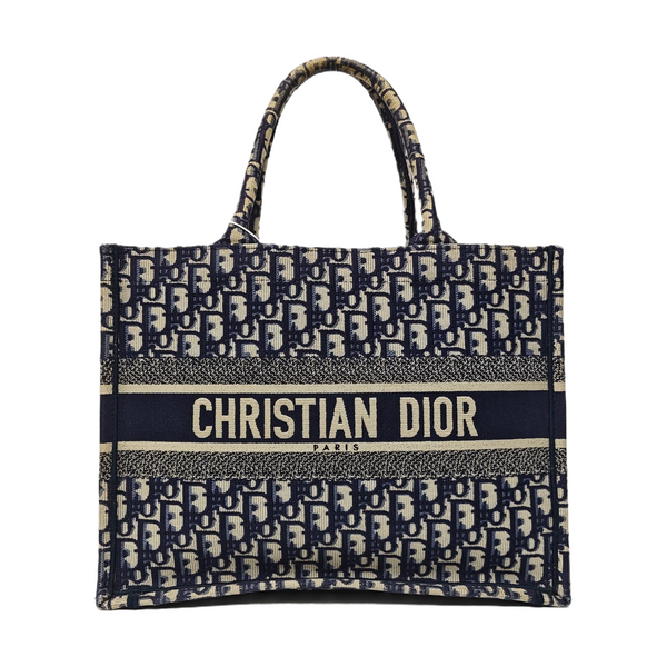 Book Tote Medium Oblique Canvas Blue