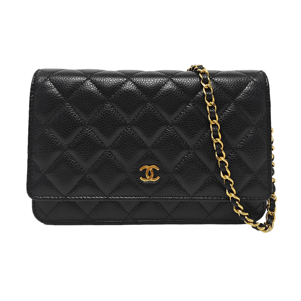 WOC Quilted Grained Calfskin Black