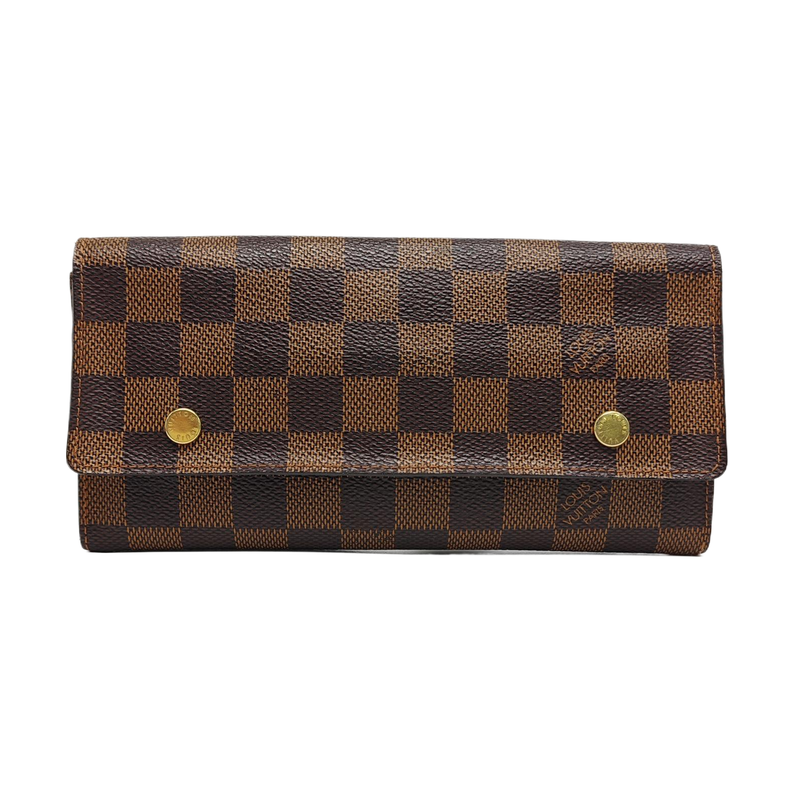GRAPHITE LONG Damier Ebene Coated Canvas Brown Wallet