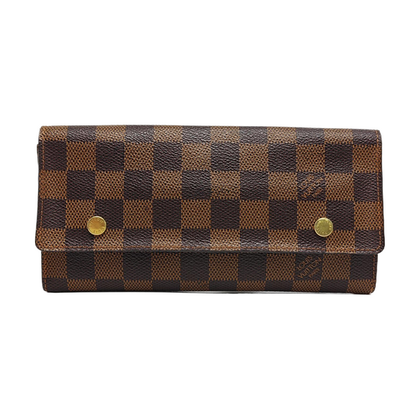 GRAPHITE LONG Damier Ebene Coated Canvas Brown Wallet