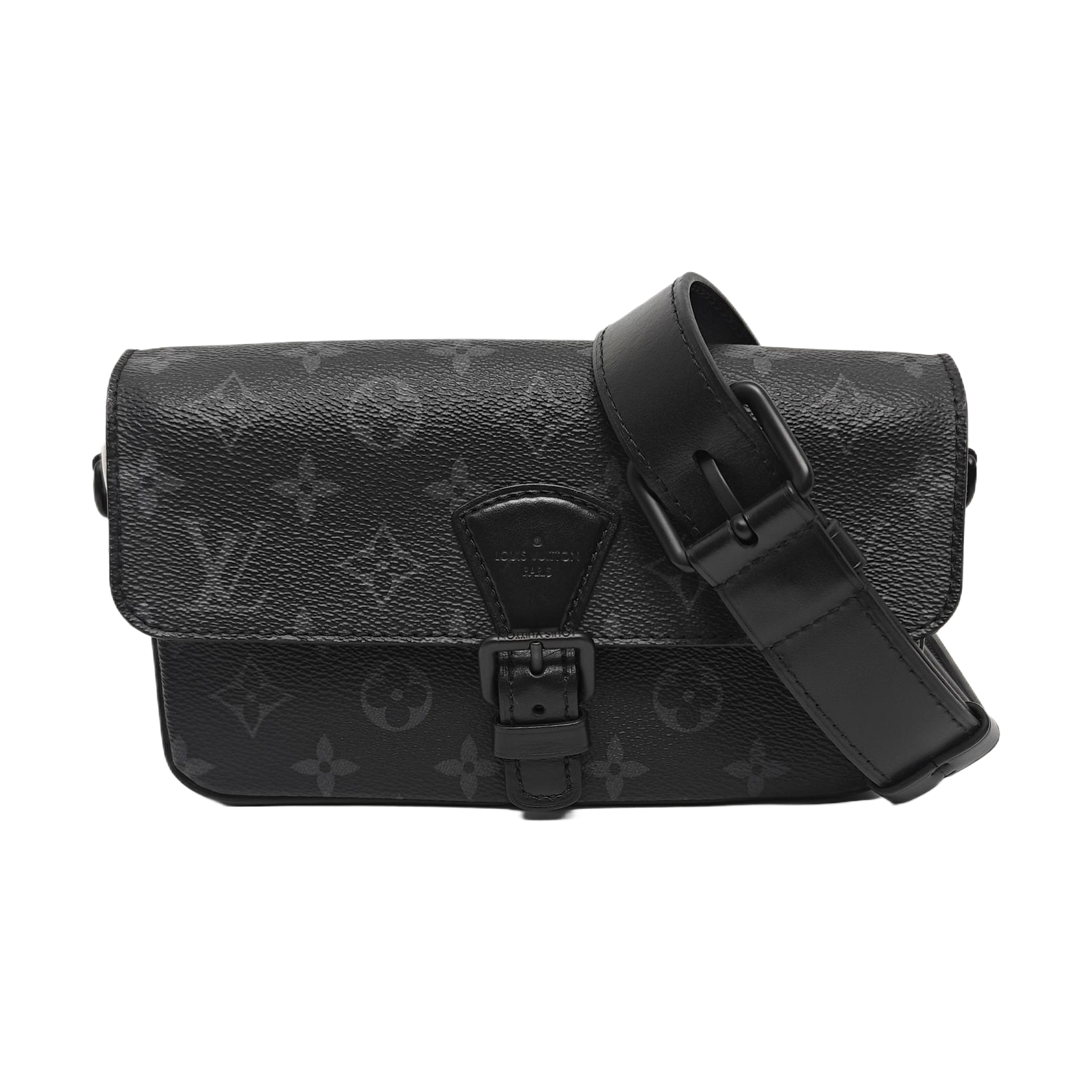 MONTSOURIS Mini Monogram Coated Canvas Black