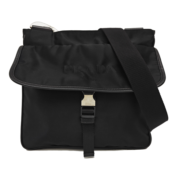 Nylon Shoulder Bag Black