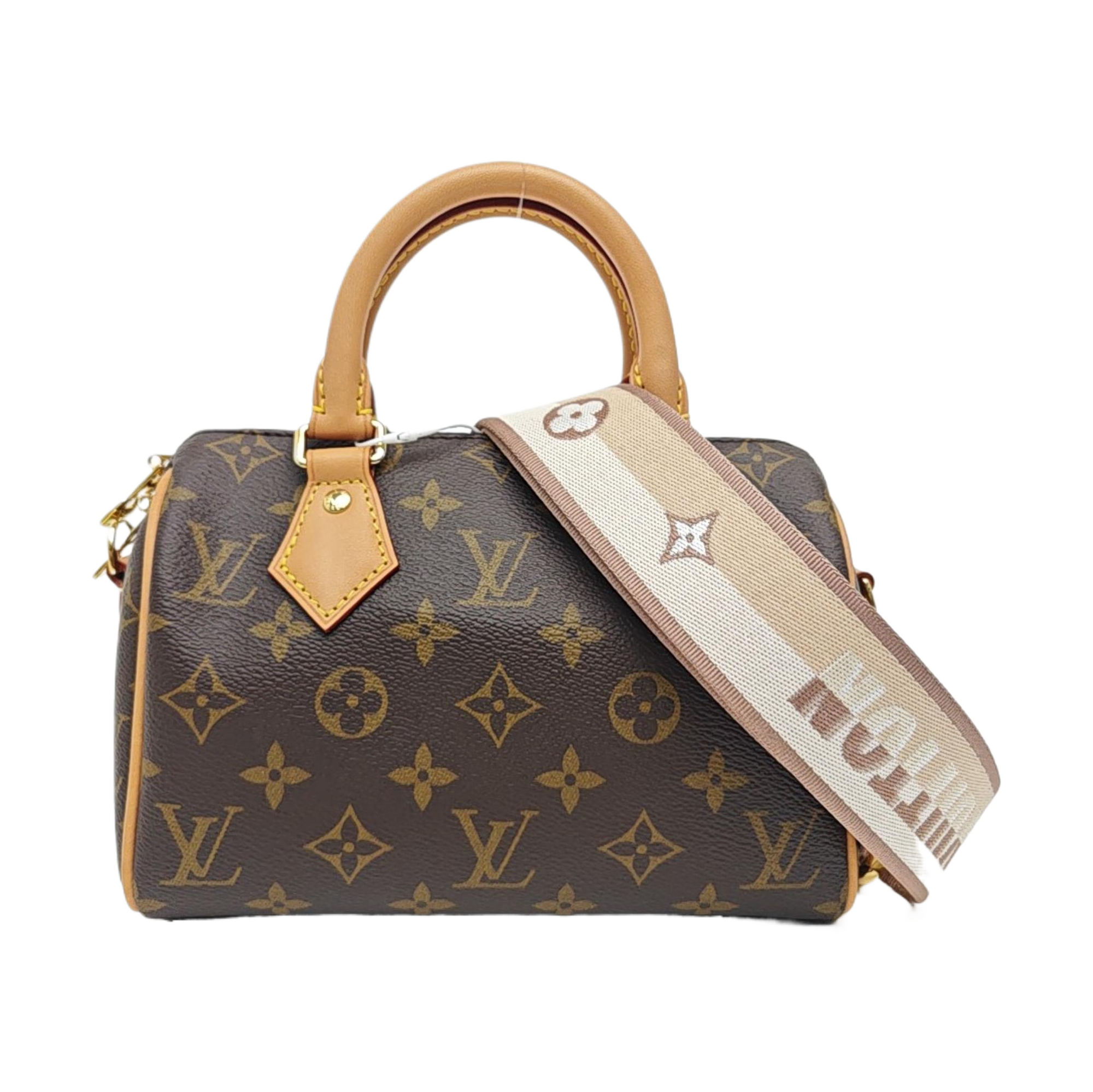 SPEEDY 20 Monogram Coated Canvas Brown