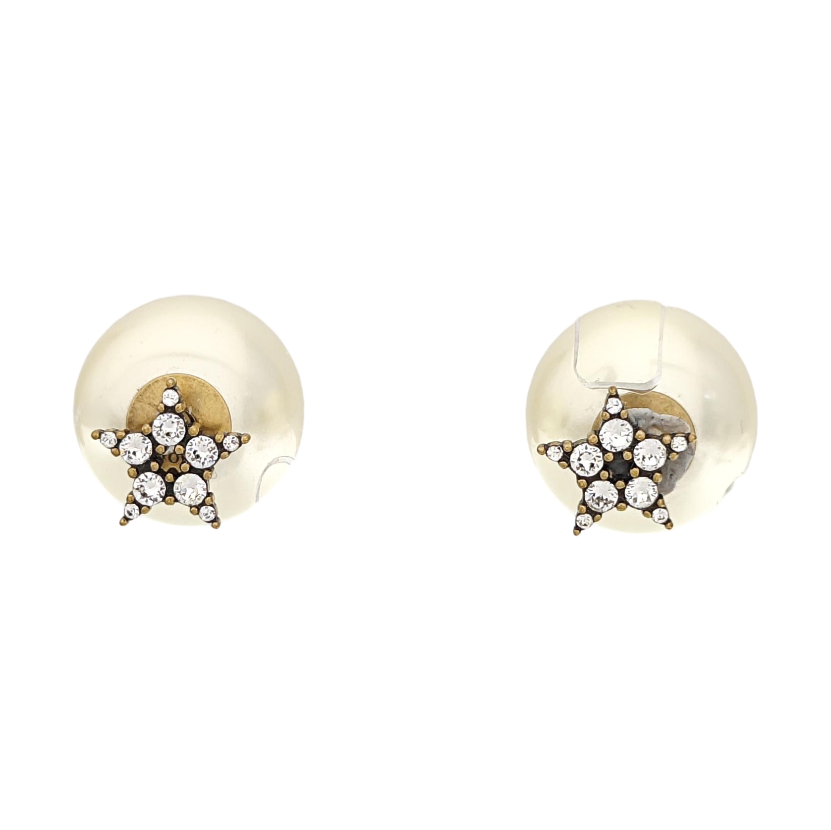 Dior Tribales Metal Gold Stud Earrings