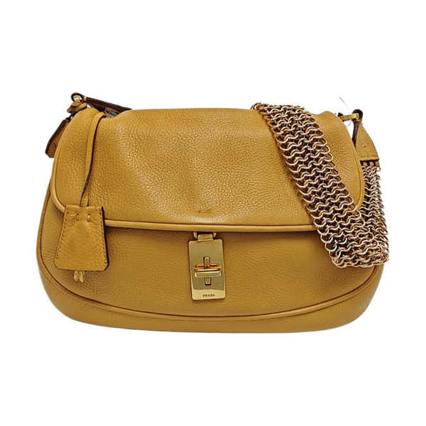 Calfskin Top Handle Bag Brown