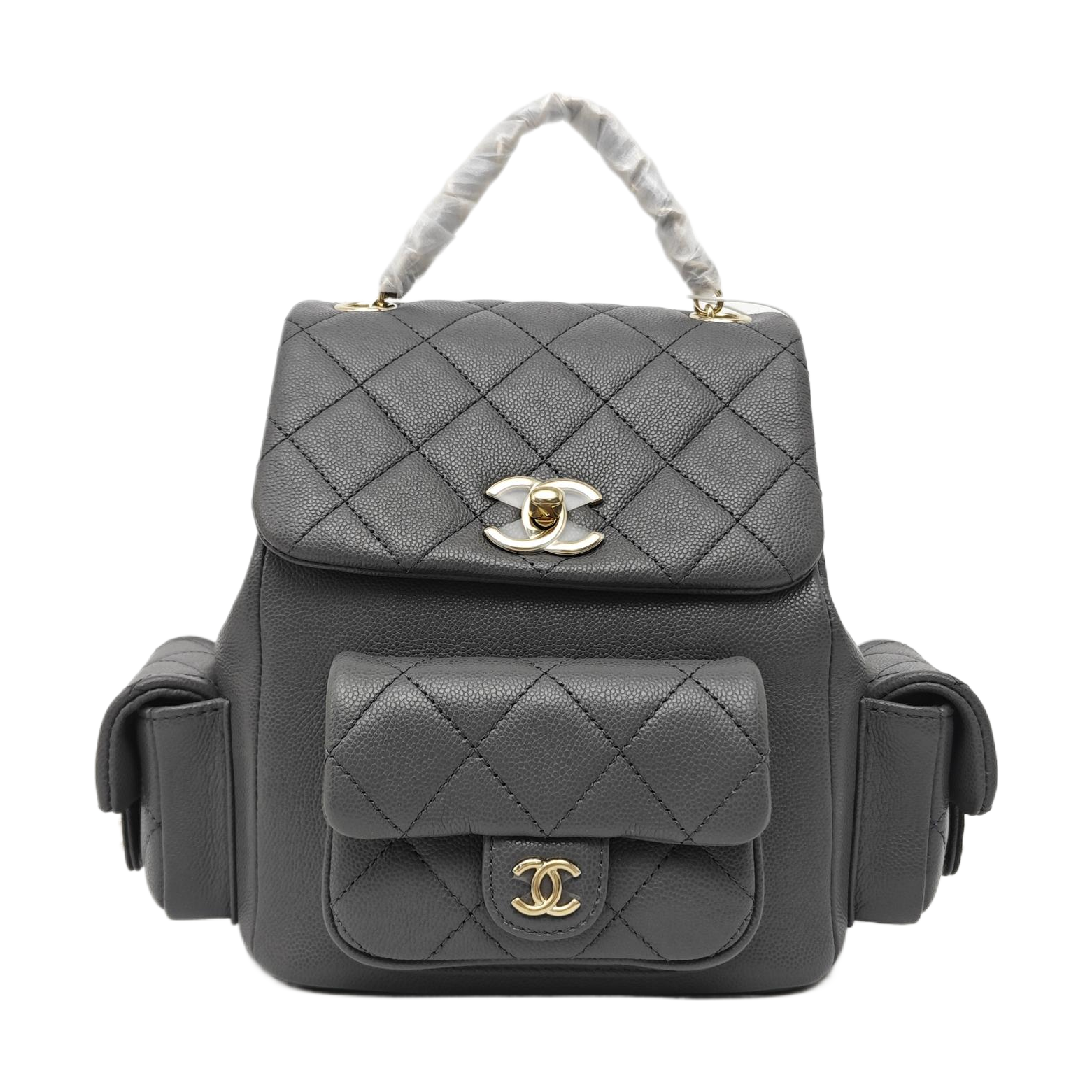 DUMA Quilted Grained Calfskin Gray