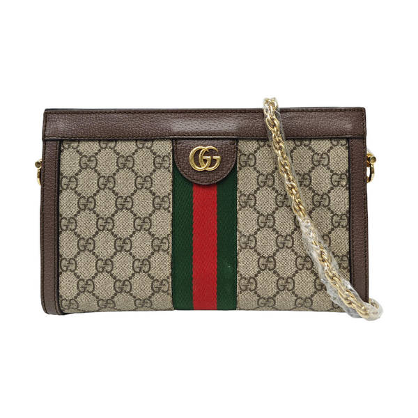 Ophidia Small Monogram Coated Canvas Beige