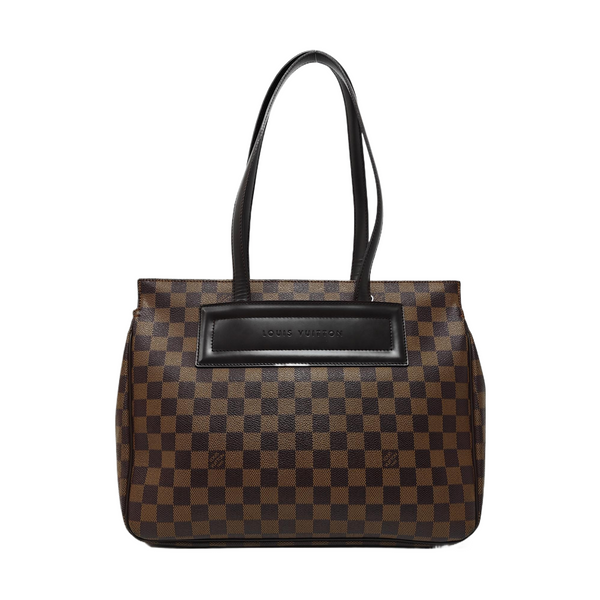 PARIOLI PM Damier Ebene Coated Canvas Brown