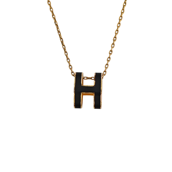 Collar Dorado Pop H de Metal
