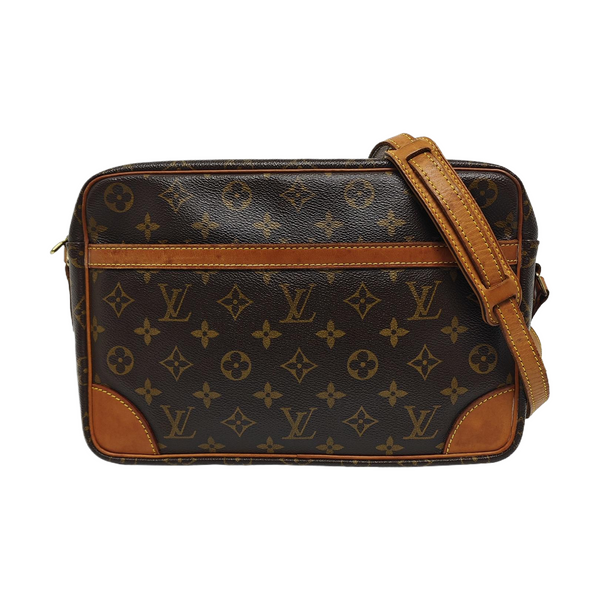 VINTAGE TROCADERO 30 Monogram Coated Canvas Brown