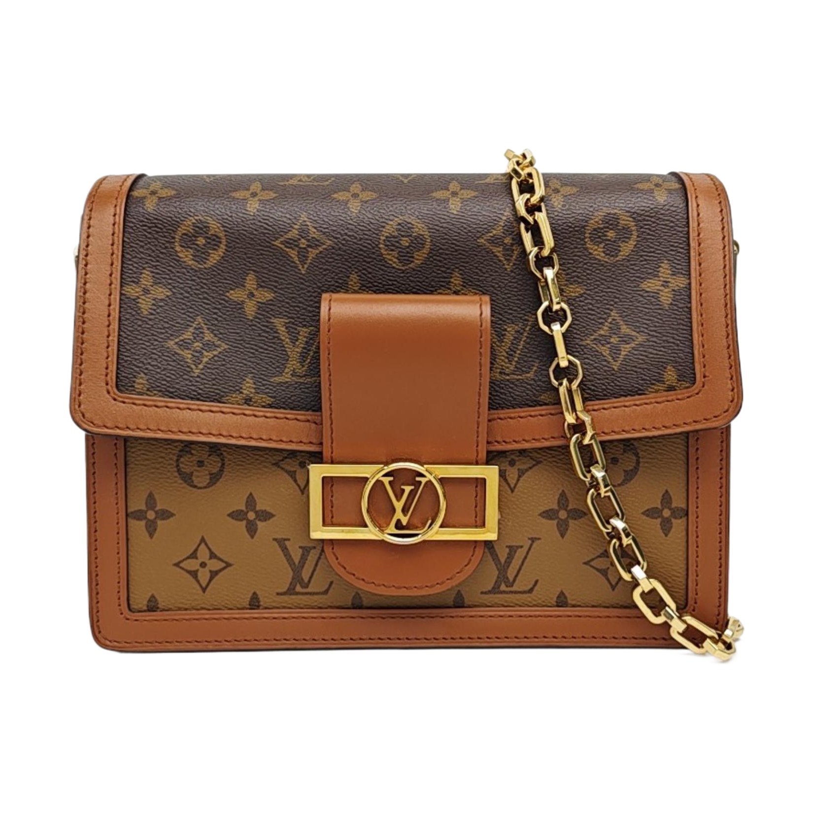 DAUPHINE MM Monogram Coated Canvas Brown