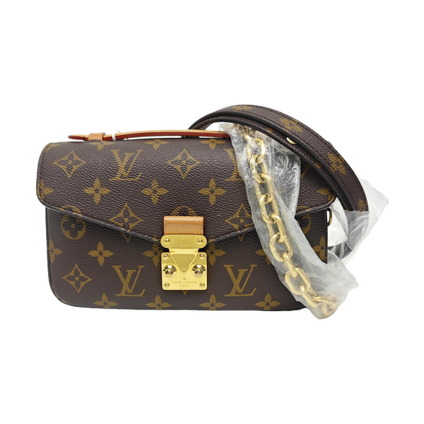 MÉTIS EAST WEST Monogram Coated Canvas Brown