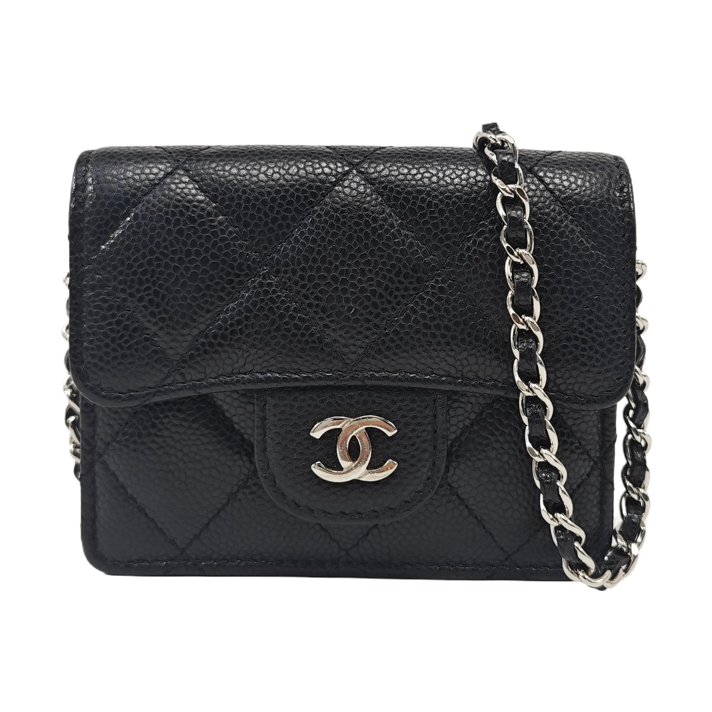 CLASSIC FLAP Quilted Grained Calfskin Black