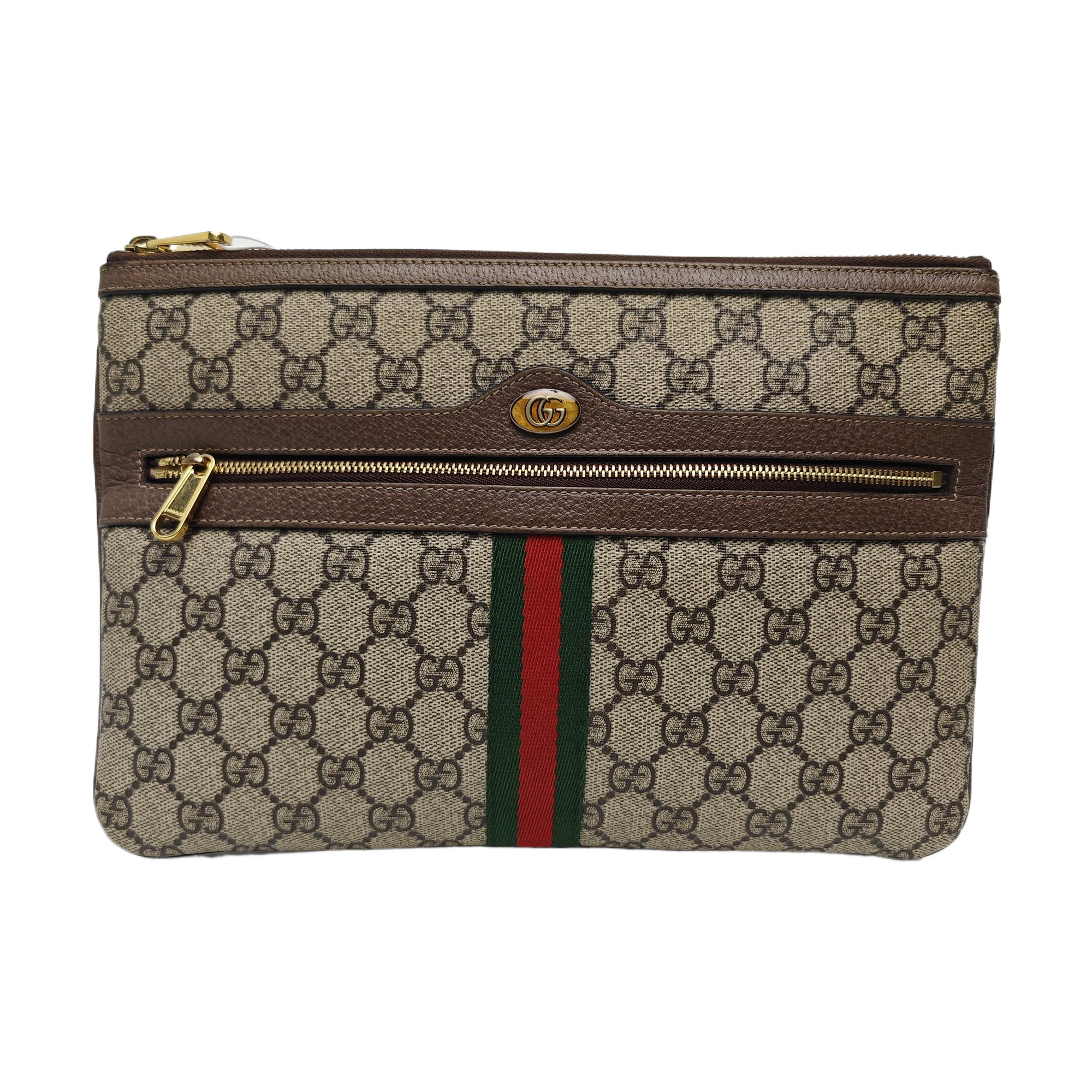 Ophidia Large Monogram Coated Canvas Beige