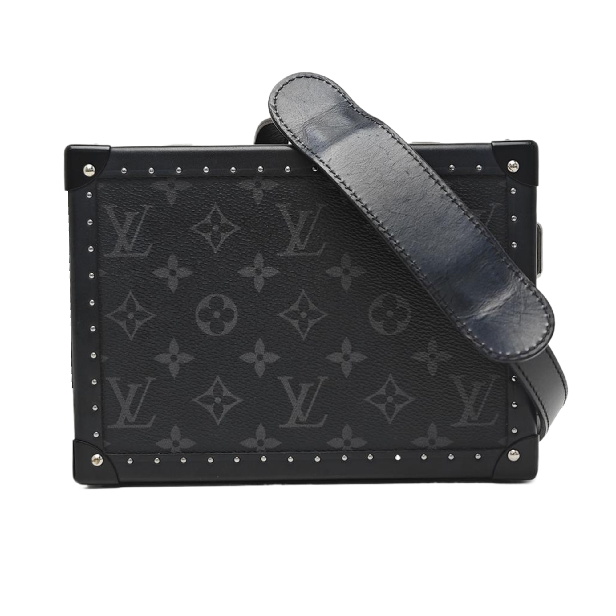CLUTCH BOX Monogram Coated Canvas Gray