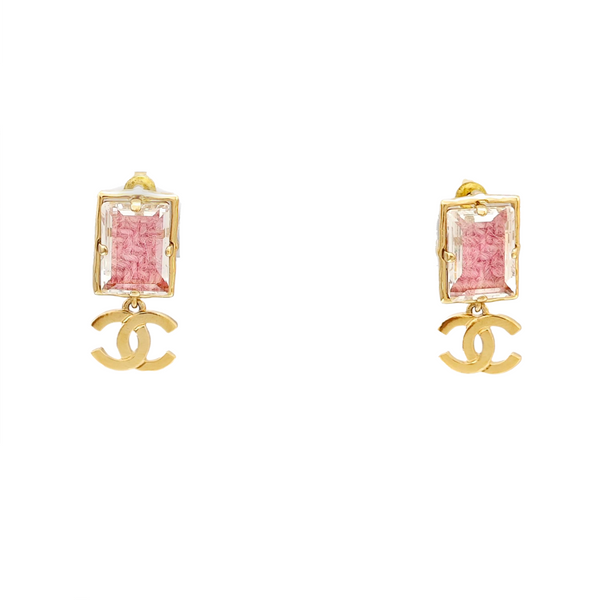 Metal Red Stud Earrings