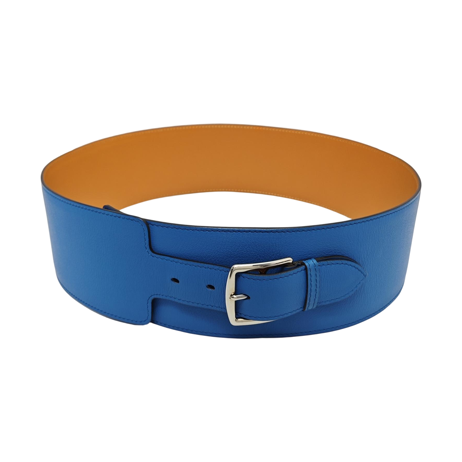 Leather Waist Cincher Blue