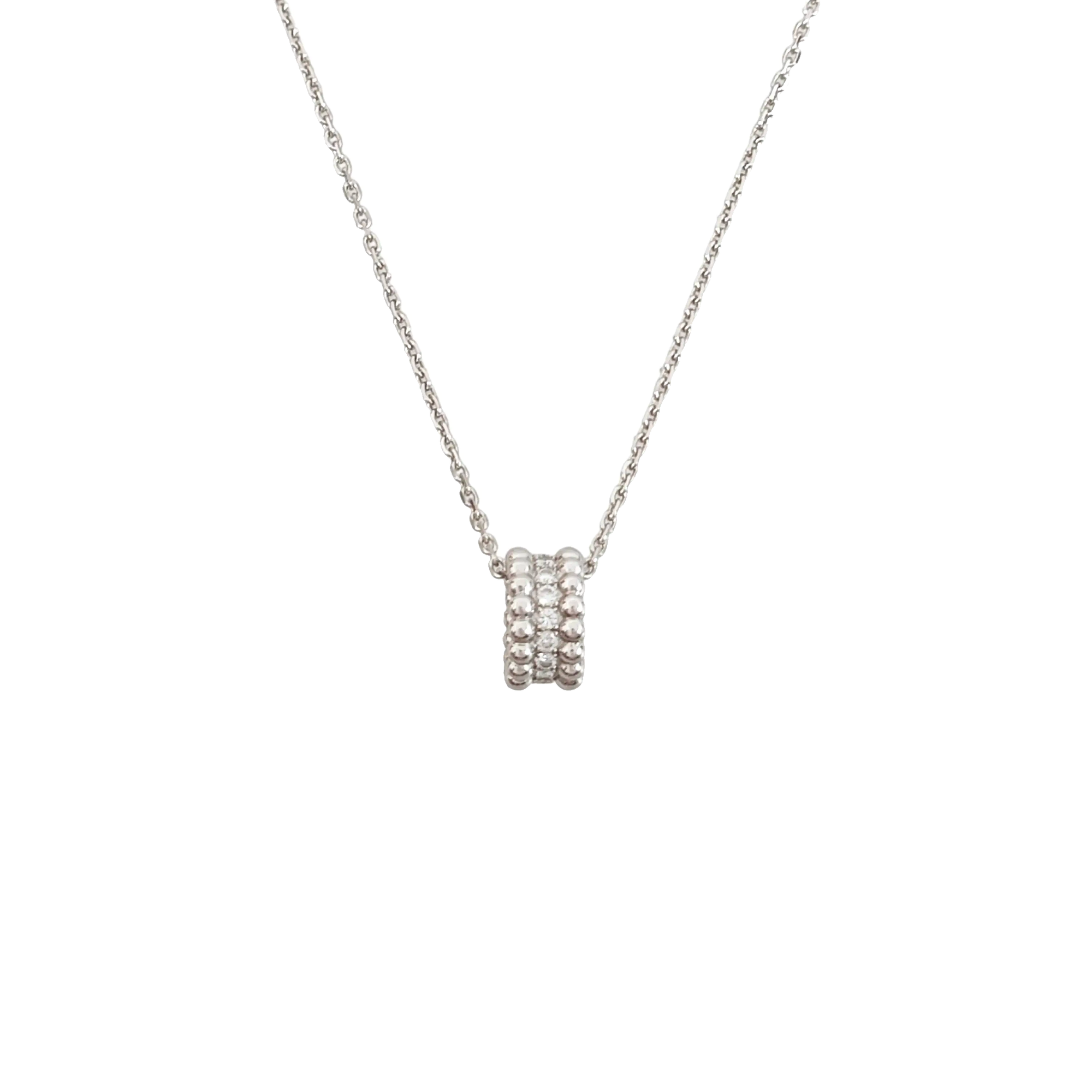 Perlée Diamonds 18k White Gold Silver Necklace