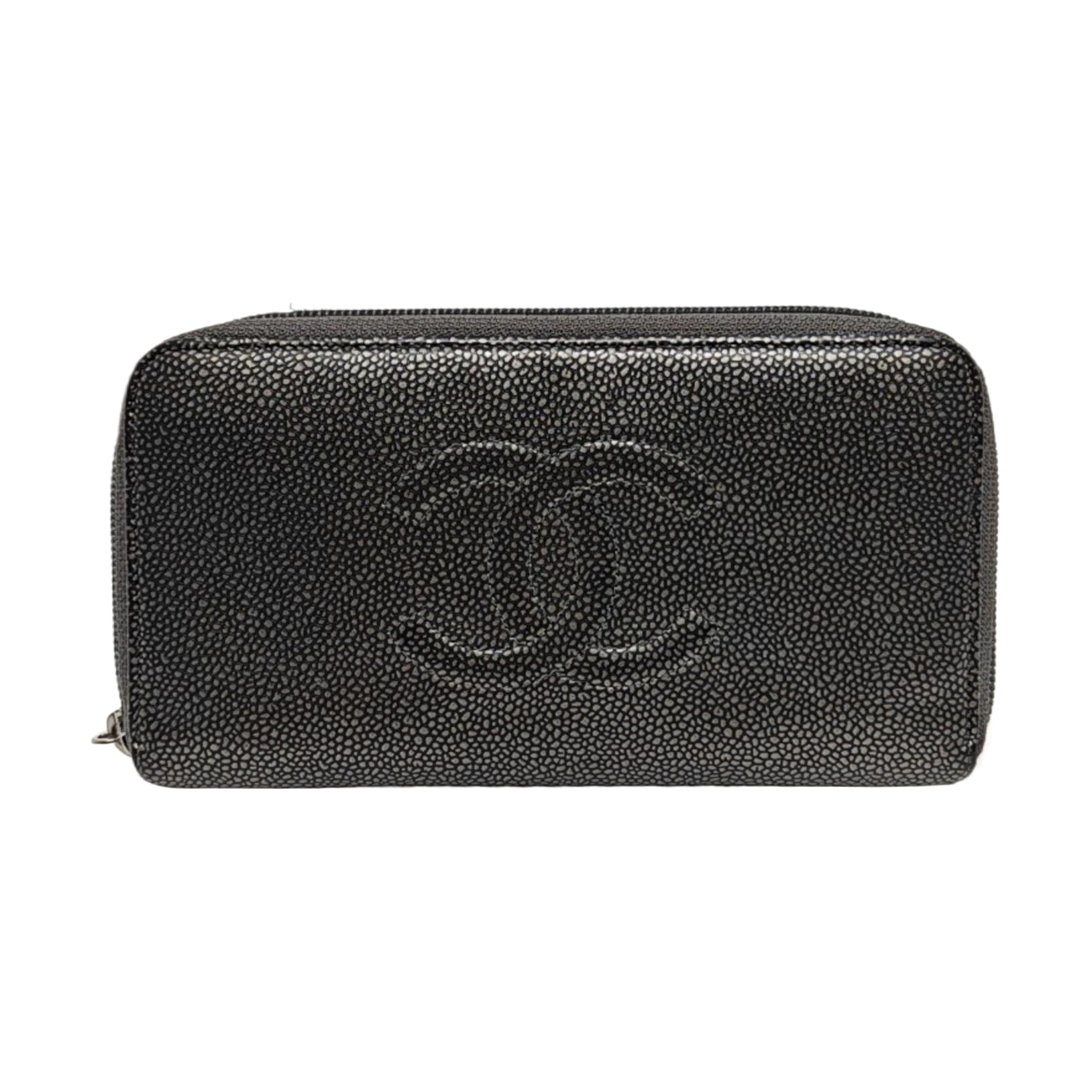 Quilted Grained Calfskin Gray