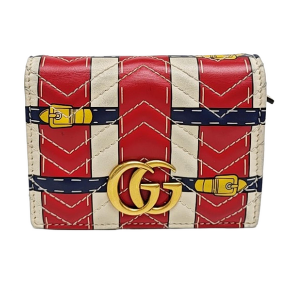 GG Marmont Mini Calfskin Multicolor Wallet