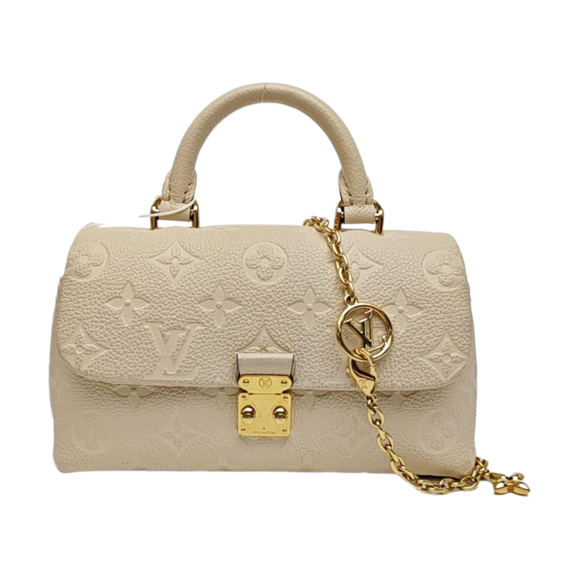 NANO MADELEINE Nano Monogram Calfskin Beige
