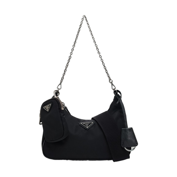 Authenticated pre-owned  Re-Edition2005 Nylon Black - Crossbody Bag at Looply