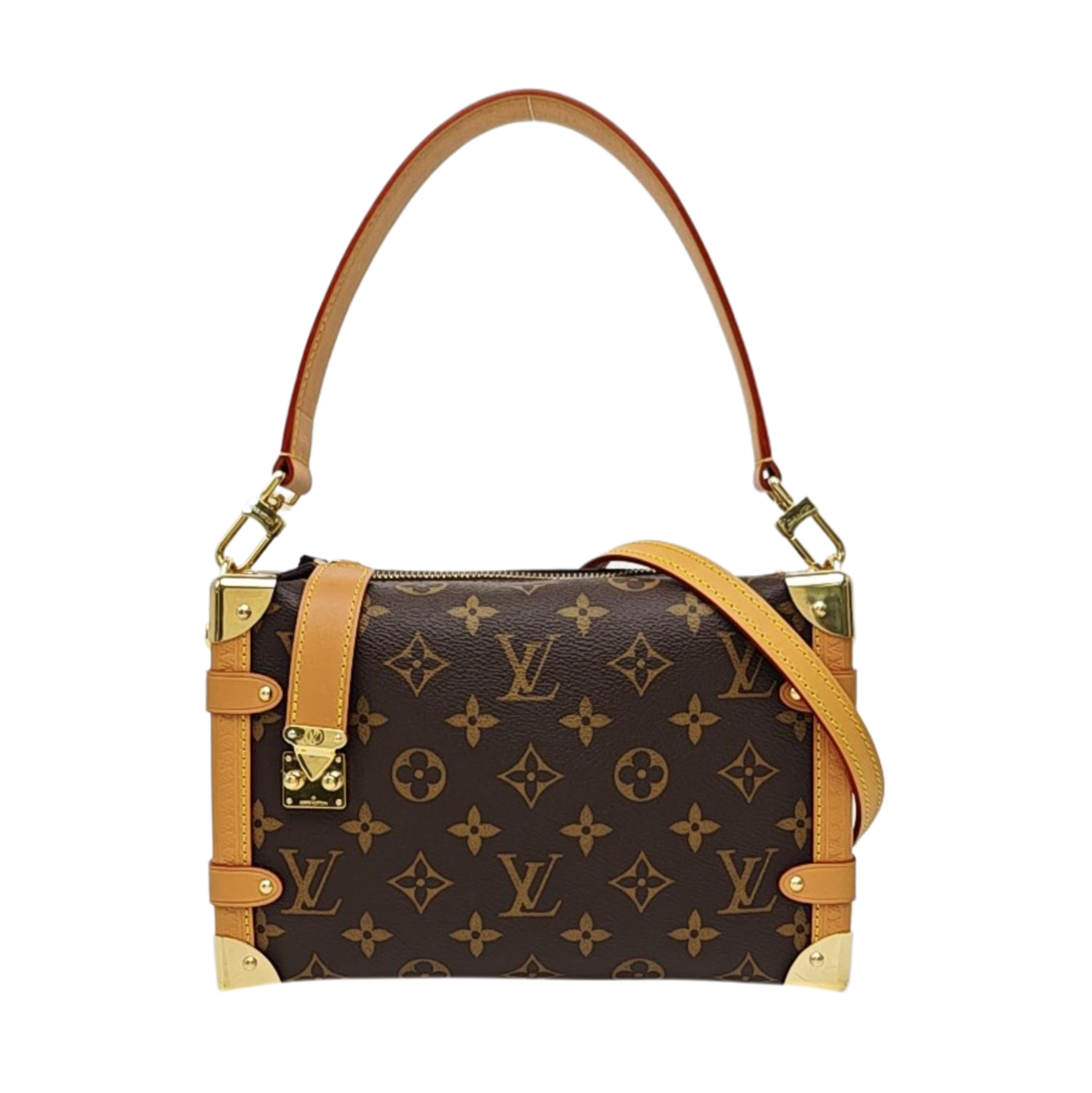 SIDE TRUNK MM Monogram Coated Canvas Brown