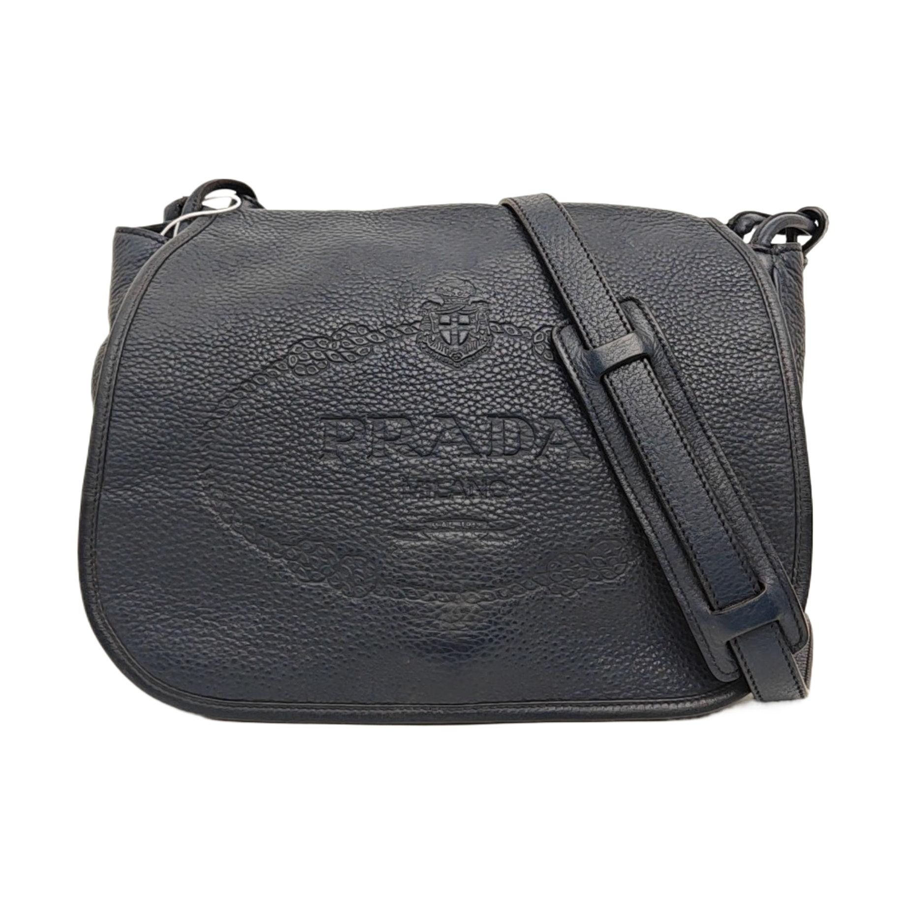 Leather Shoulder Bag Blue