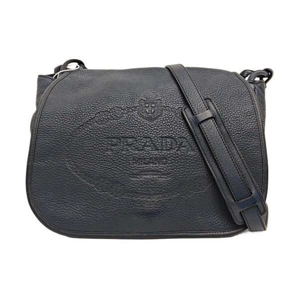 Leather Shoulder Bag Blue