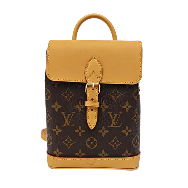 SOHO Mini Monogram Coated Canvas Brown