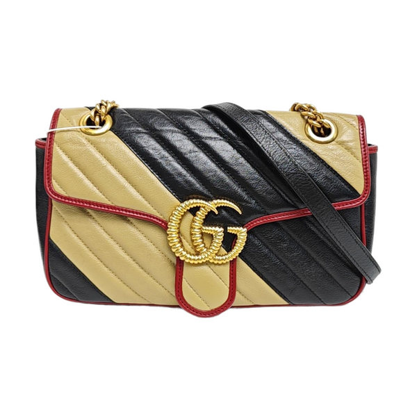 GG Marmont Medium Quilted Calfskin Multicolor