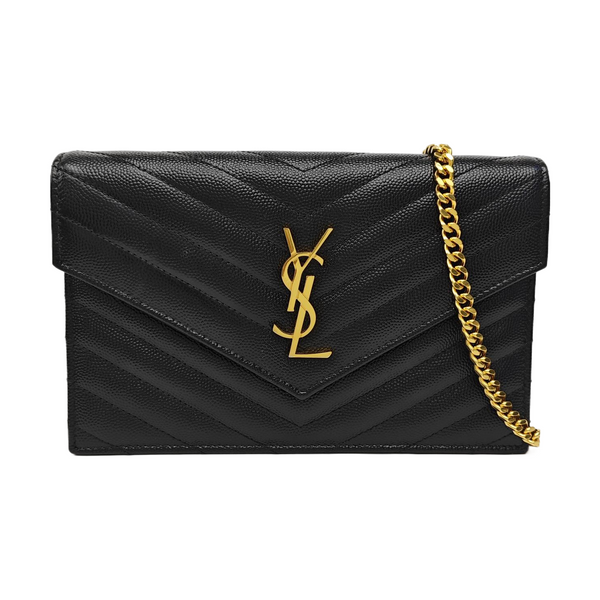 MONOGRAM WOC Chevron Calfskin Black