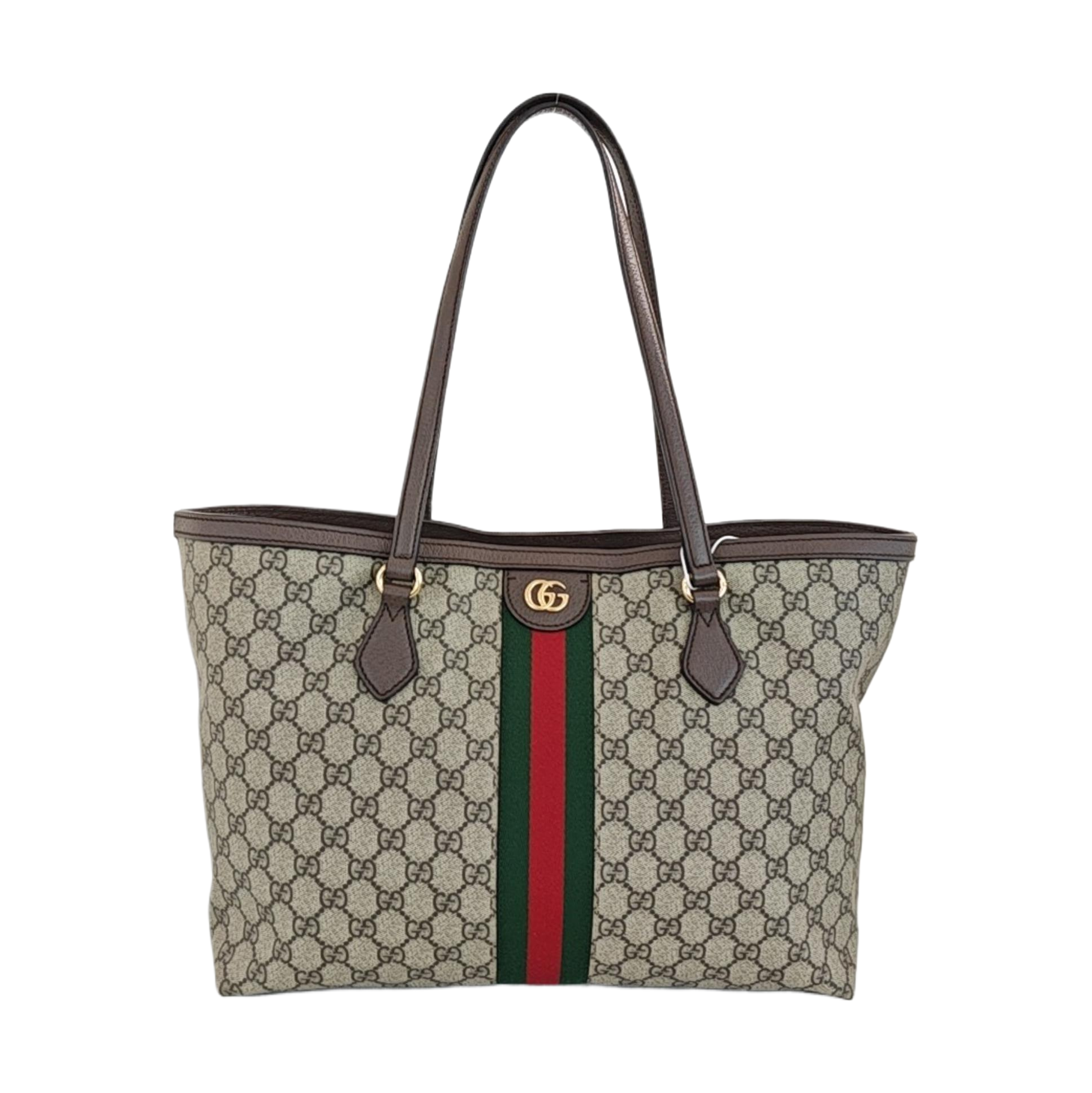 Monogram Coated Canvas Tote Bag Brown