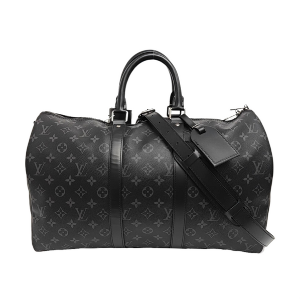 KEEPALL 45 Monogram Coated Canvas Black