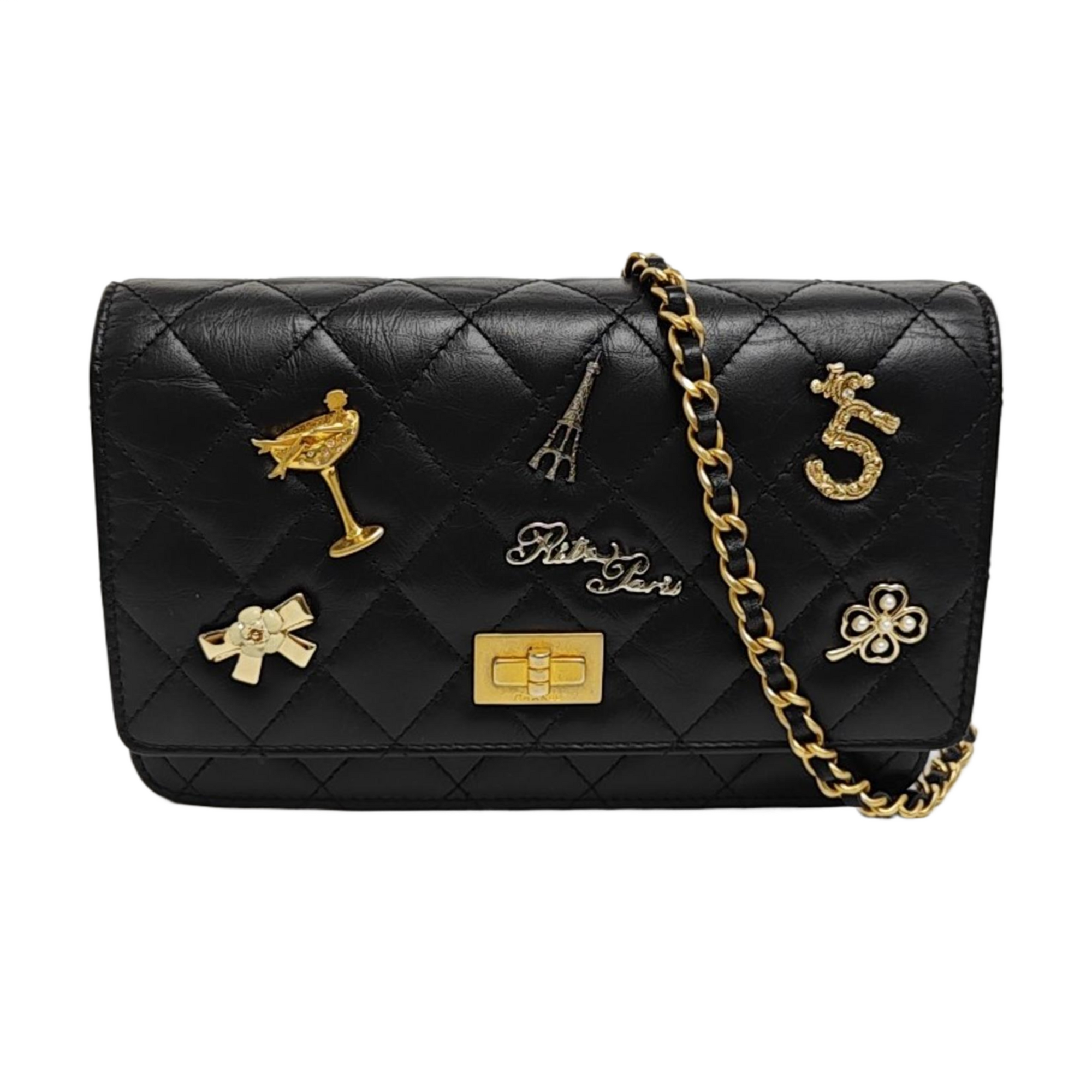 2.55 WOC Quilted Calfskin Black