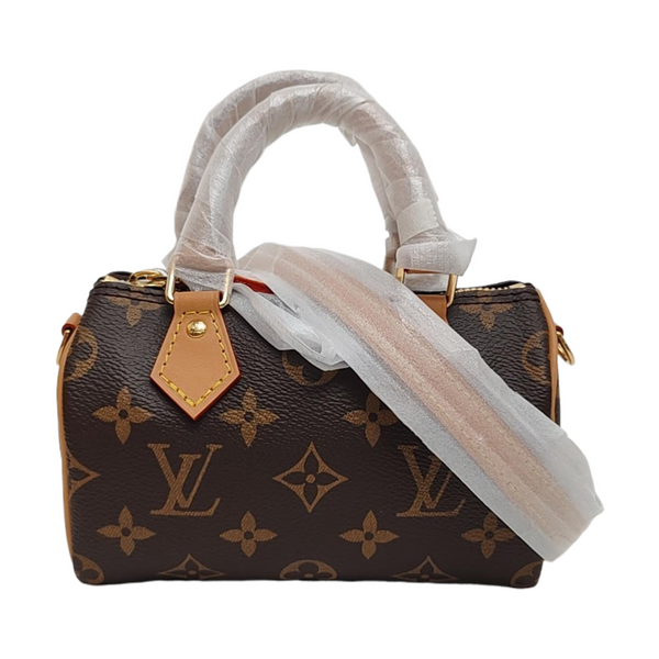 SPEEDY Nano Monogram Coated Canvas Brown