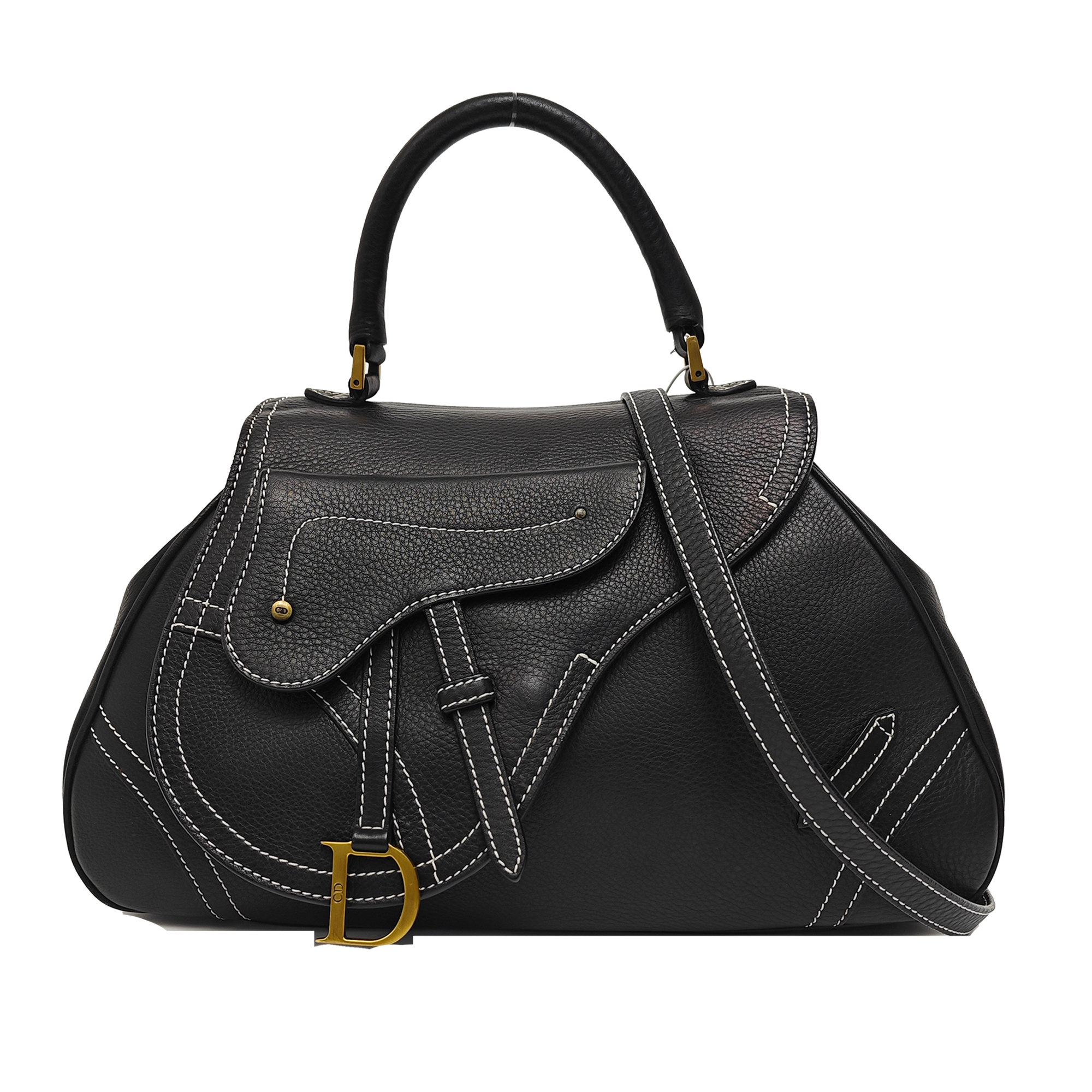 Calfskin Shoulder Bag Black