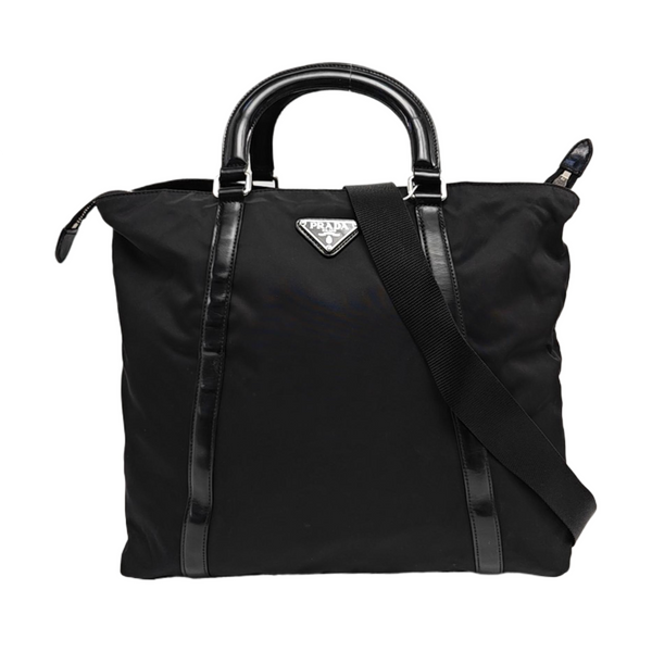Nylon Shoulder Bag Black